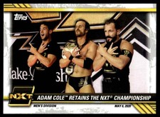 2021 TOPPS WWE NXT ADAM COLE RETAINS THE NXT CHAMPIONSHIP #22 3905