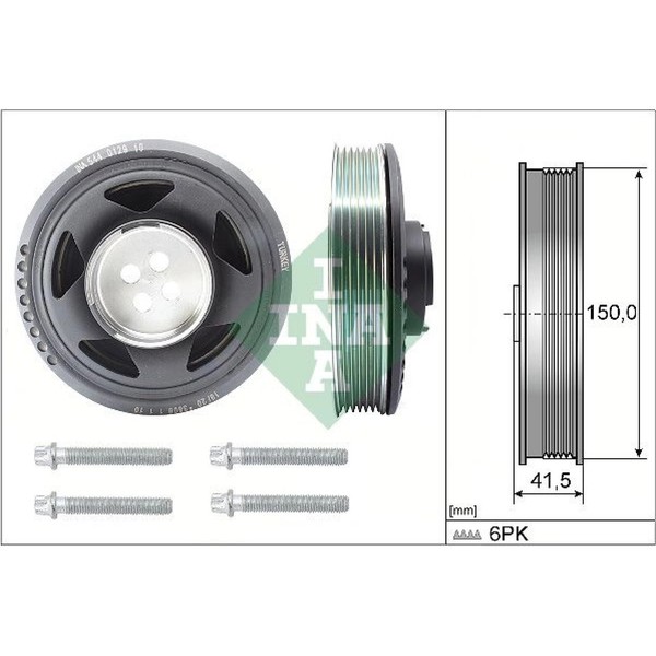 INA 544 0129 20 Riemenscheibensatz Kurbelwelle FüR Mini BMW Clubman Countryman-image