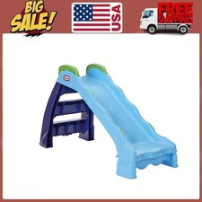 Little Tikes 2-in-1 Outdoor-Indoor Wet or Dry Slide with Easy Storage, Blue, Age
