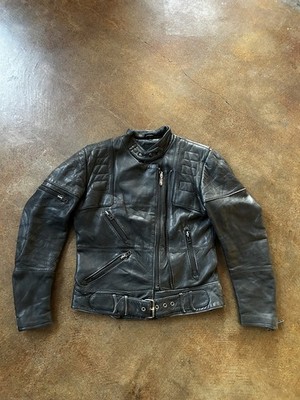 Vintage 80s Harley Davidson Leather Jacket Genuine Distressed Biker - Size 36W