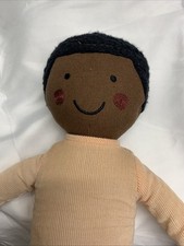 Pillowfort Kids  Decorative Pillow Boy 20  Dark Skin Doll Peach Short Blue Pants
