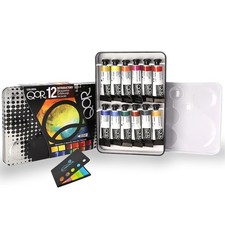 QoR Watercolor, 12 Color Set of 5ml Tubes, Made by Golden Artist Paints, with