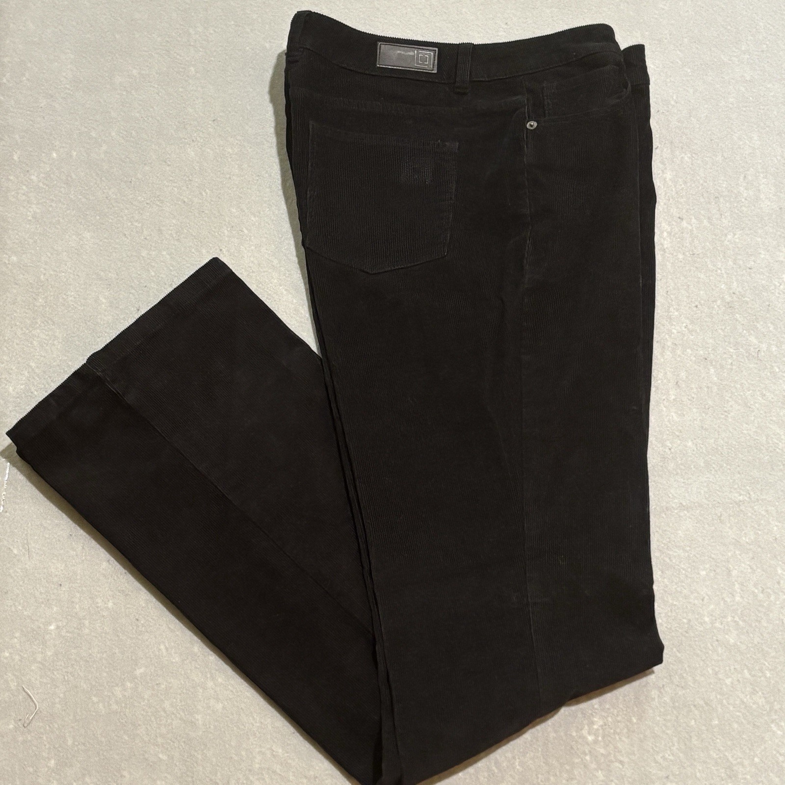 LIZ CLAIBORNE Pants Women Sz 10T Black Goth Corduroy Business Casual Straight