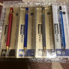 HEXA GONAL limited edition mechanical pencil set of 4