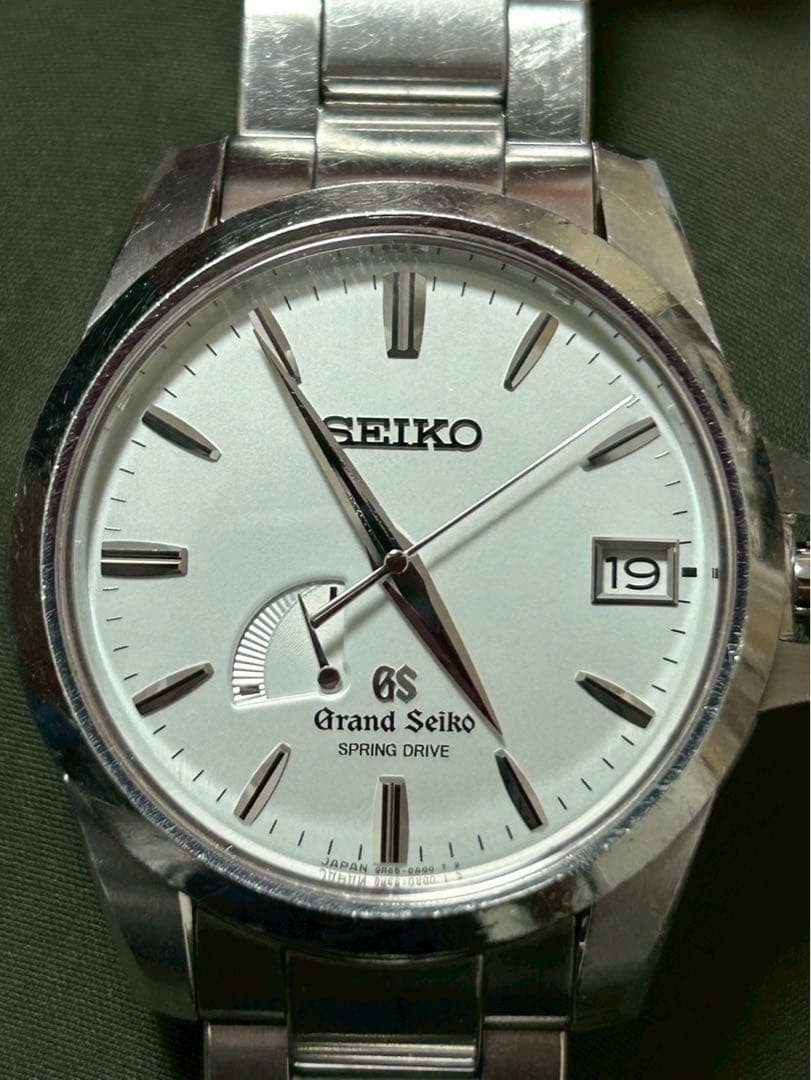 Grand Seiko SBGA025 Spring Drive 9R65 Silver Dial Automatic Working Japan
