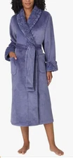 Carole Hochman Ladies Plush Robe - BLUE Medium So Soft