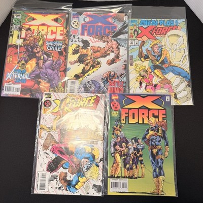 Marvel X-Force Comic Lot (1993-1995): Issues #22, 28, 31, 38, 44 - 90s