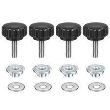 4 St&uuml;ck R&auml;ndelkn&ouml;pfe M5 x 16mm f&uuml;r 22mm Kopf mit Unterlegscheiben T-Muttern