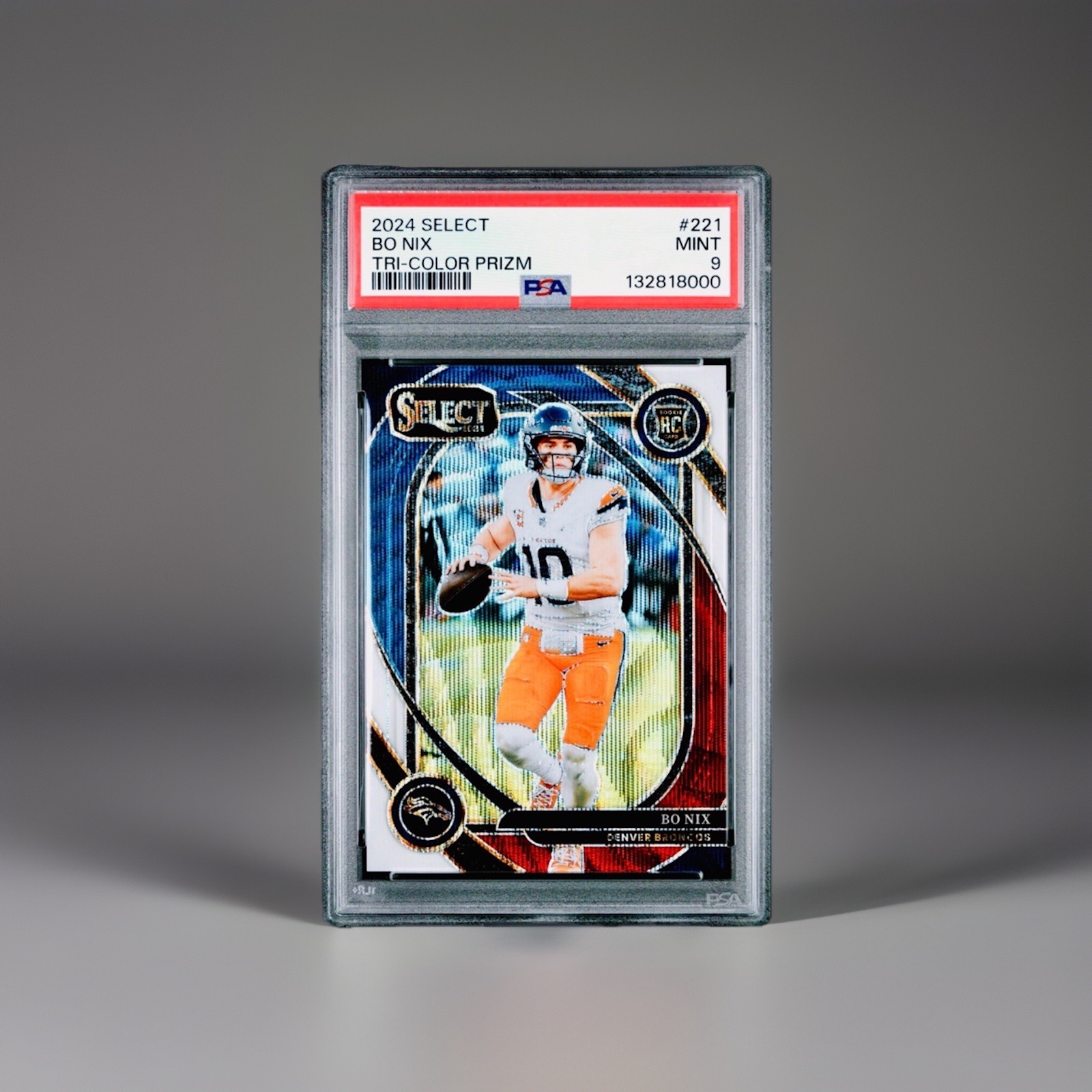 2024 Panini Select BO NIX ROOKIE CLUB TRI-COLOR PRIZM /149 RC #221 Broncos PSA 9