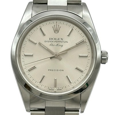 ROLEX 14000M 34mm SS Silver Dial Automatic Date Watch 2001 #OKW1912