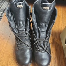 Altberg Black Leather Combat Boots Size 9