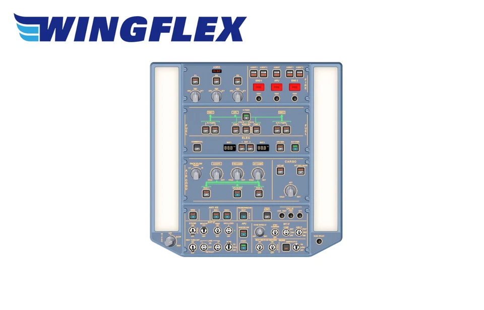 A320 OVERHEAD PANEL FSimGear Wingflex Flight simulator Xplane -  Pre-Order offer - Immagine 2 di 4