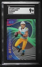 2020 Panini Illusions Astounding Emerald Justin Herbert #A3 SGC 9 MINT ni4