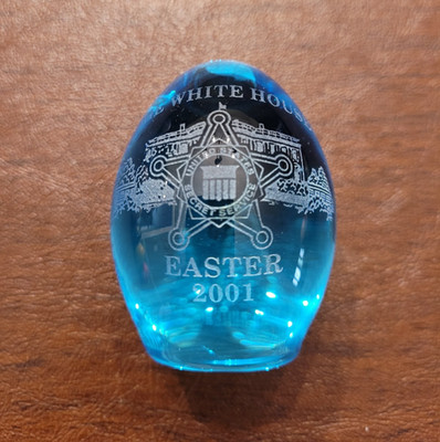 US SECRET SERVICE Glass 2001  EASTER Egg Roll Official  White House Excellent