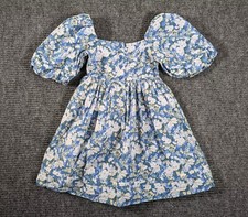 Janie And Jack Puff Sleeve Floral Dress Girls 4/4T Cottagecore