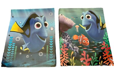 Disney Pixar Finding Dory Back To 2 Pocket Portfolio Folder Set Of 2 Brand New