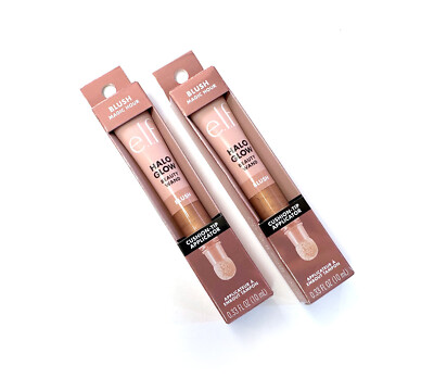 2x TWO e.l.f. Cosmetics : HALO GLOW Beauty Wand BLUSH Magic Hour  0.33 FL oz NEW