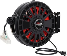 12 Gauge Retractable Extension Cord Reel, 45 FT 12 AWG/3C SJTOW Heavy Duty Power