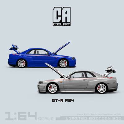 COOL ART 1:64 Nissan GT-R R34 Diecast Model Car | eBay