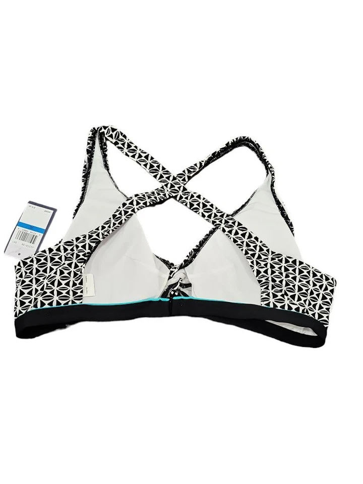 Traje de baño Jag blanco y negro estampado geométrico Top XL Foto 4 de 4