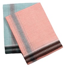 Men's Kerala Style Cotton Dhoti Single size -1.9 meters Set of 2 