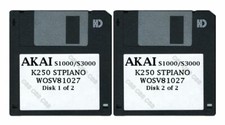 Akai S1000 / S3000 Set of Two Floppy Disks K250 STPIANO WOSV81027
