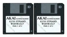 Akai S1000 / S3000 Set of Two Floppy Disks K250 STPIANO WOSV81027