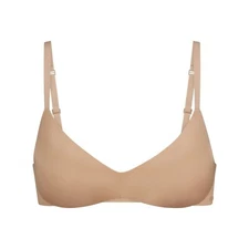 Skims Mica (Tan) Wireless Push-up Plunge Bra. Sz 34H. NWT!