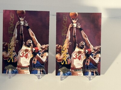 2- Hakeem Olajuwon 1995 Skybox SKYTECH FORCE Foil Card #SF19  Rockets  A775