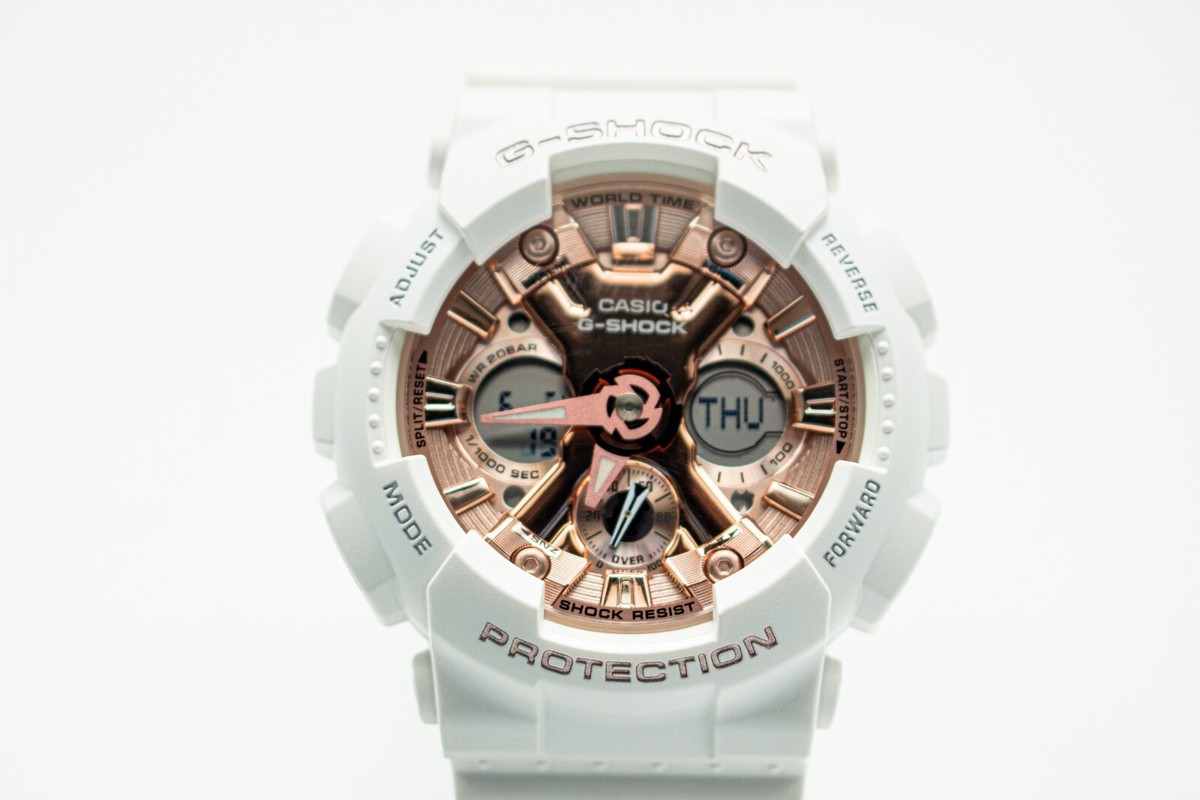 G-Shock White & Rose Gold S Series Shock Resist Watch G-Shock White & Rose Gold S Series Shock Resist Watch