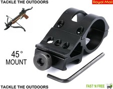 Pistol Crossbow 45 Degree Offset Mount 25mm Ring Weaver Rail Laser Mount Adaptor