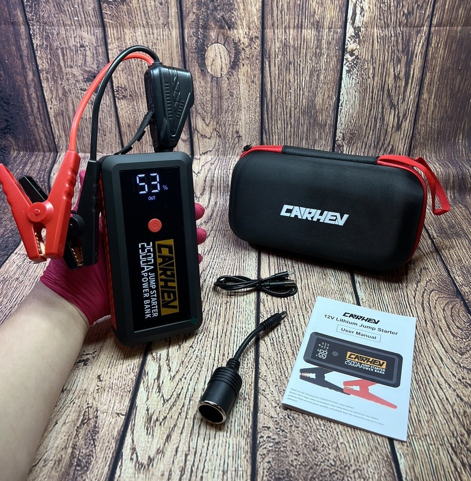 12V Car Jump Starter Pack Booster Battery Charger Emergency LED Power