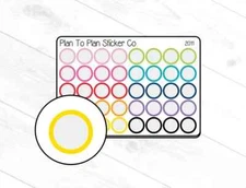 2011~~ Blank Circle Trackers Planner Stickers