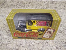 Coca Cola Delivery Metal Yellow Truck Bank 1/25 Ertl NIB in Box