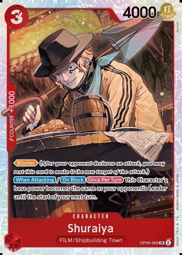 OP06-009 Shuraiya : Super Rare One Piece English TCG Card : OP06: Wings Of The C