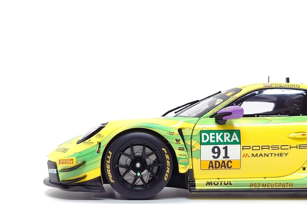 Miniature Minichamps 1/18 Porsche 911 GT3 2018 – Vert, Réf 110067026