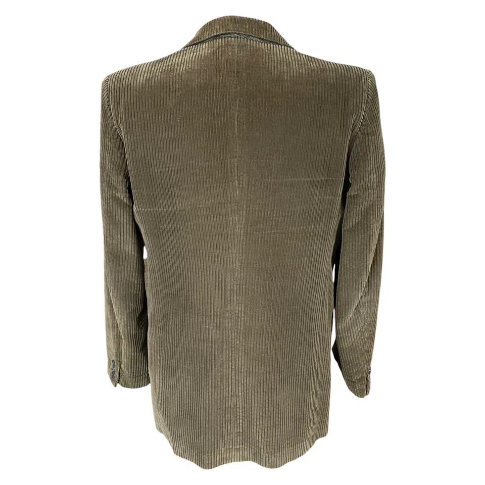 Chaqueta Blazer Valstar Milano Verde Pana Algodón Calce Ajustado Italia IT 52 UK 40R Foto 4 de 4