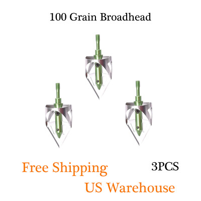 Archery 3 Fixed Blade Archery Broadheads 100Grain Arrowhead Hunting Arrow Tips