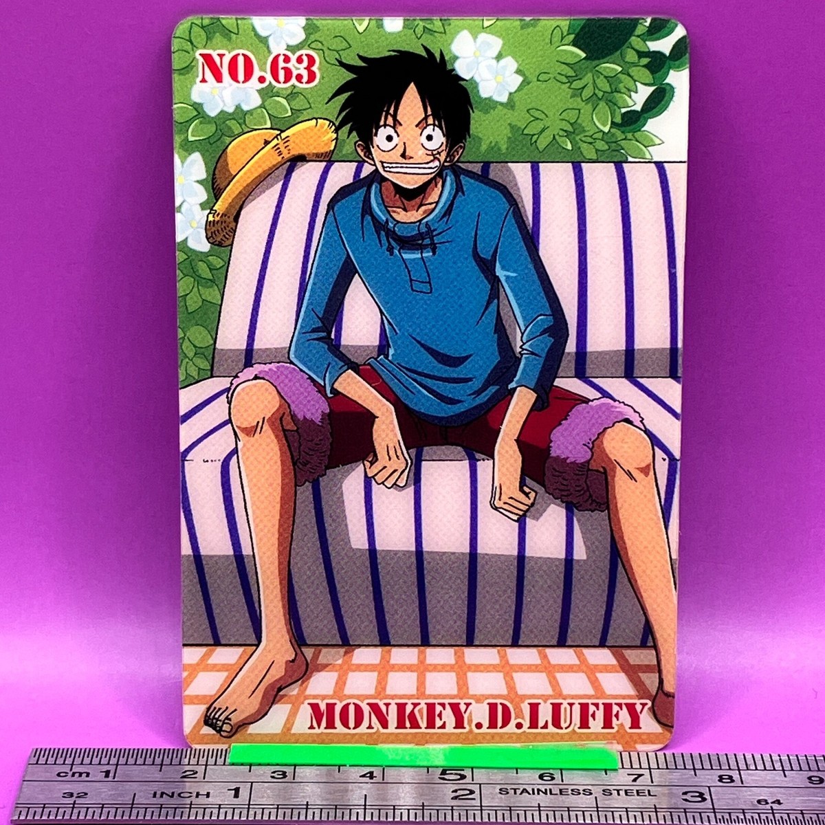 Monkey D. Luffy 63 One Piece King of Pirates Gummy Card 2002