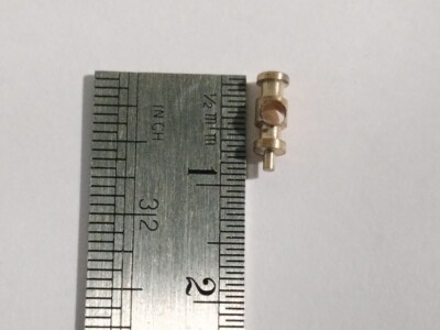 Ship Model Fittings Parts 4 Brass 7mm x 3mm rail stanchions w/ 1 hole