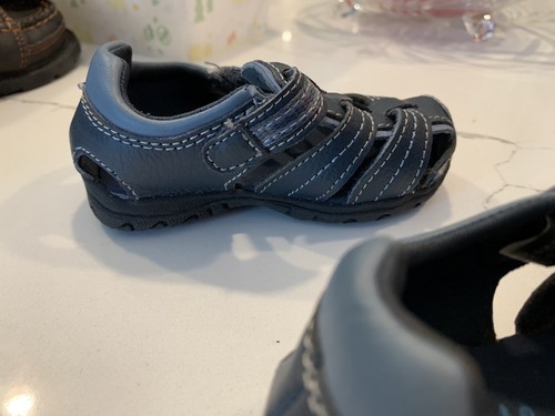 BOYS Vintage Blue COOKIE MONSTER Sandals Shoes Size 4W SESAME STREET - Picture 5 of 6