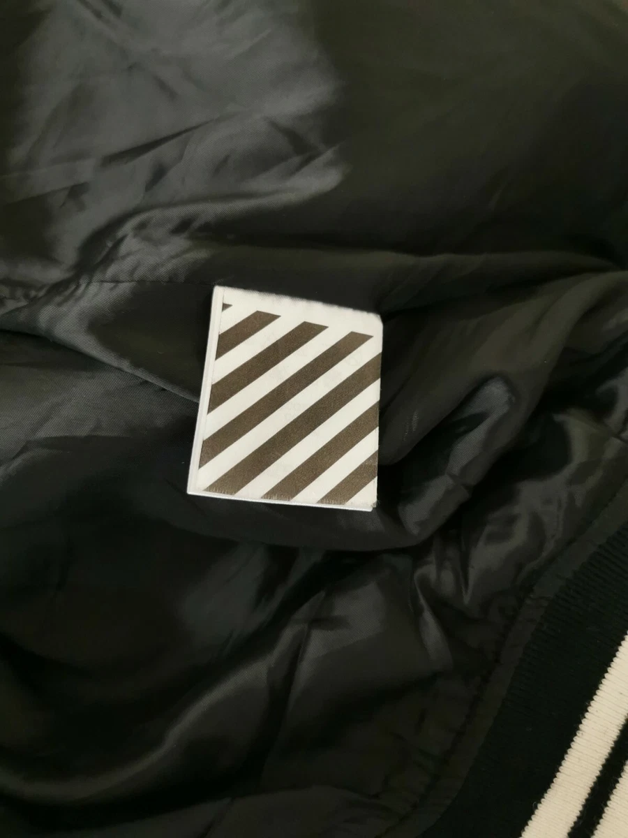 Off-White c/o Virgil Abloh Appliquéd Wool-blend Bomber Jacket in