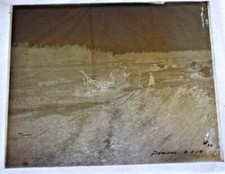 Ca.1918 Glass Photo Plate - Illinois Central Railroad Construction - KY   jg