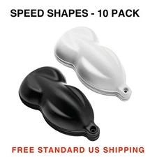 Speed Shapes White / Black - Plastic Paint Model/Display Hydrographics -10 Pack