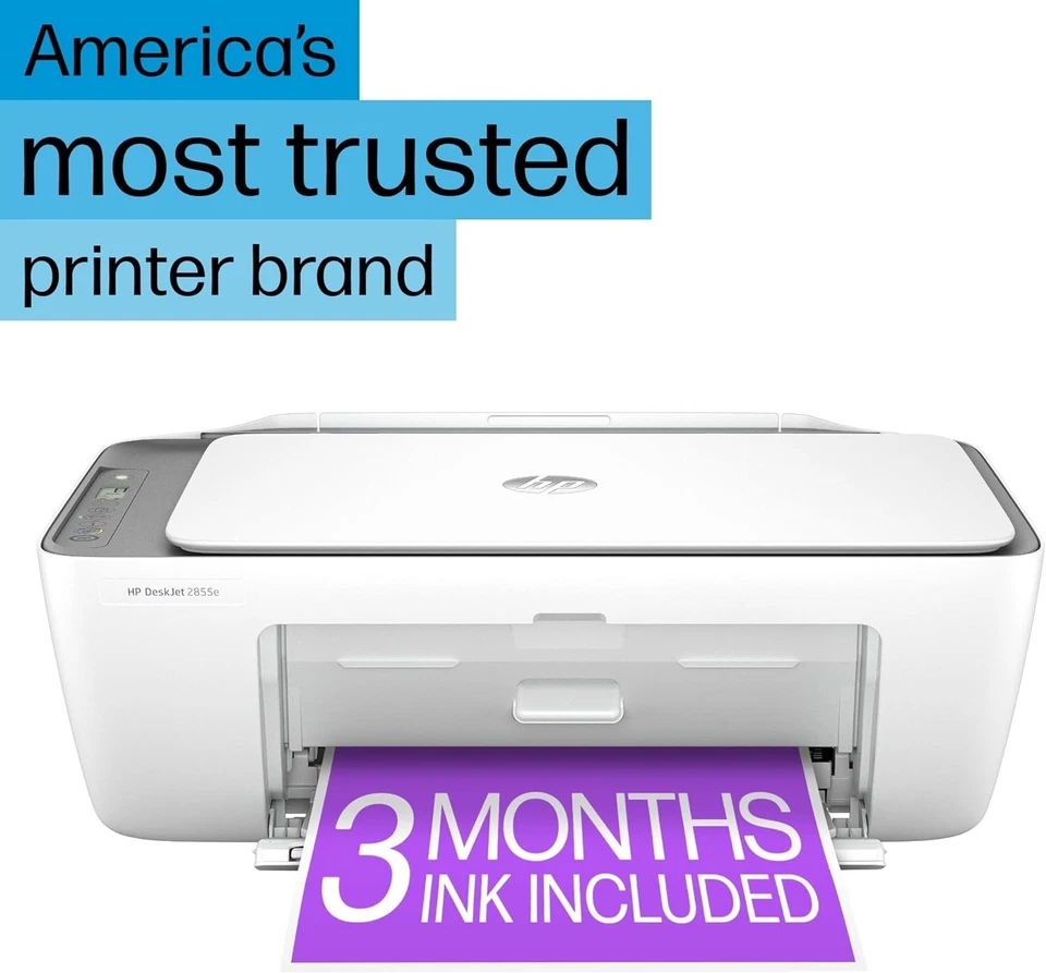 HP DeskJet Wireless All-In-One Inkjet Mobile Printer Scanner Copier Home Office - Image 3 of 4