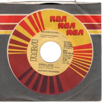 洋楽 7inch | Weldon Irvine - Jungle Juice Weldon Irvine - Jungle Juice (Mono) / Jungle Juice (Stereo) 7