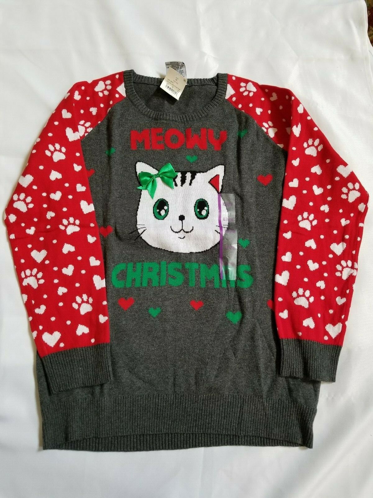 Christmas Cat Kitty Ugly Sweater 