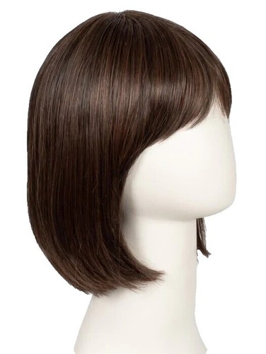 Mono Hair Topper with Bangs 100% Real Human Hair‎ 10 Inch Brown 150% Density Benehair Seamless 100% Human Hair Silk Mono Base With Bang  main image 4