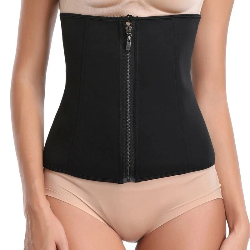 FeelinGirl Zipper Hooks Waist Trainer Body Shaper Corset M