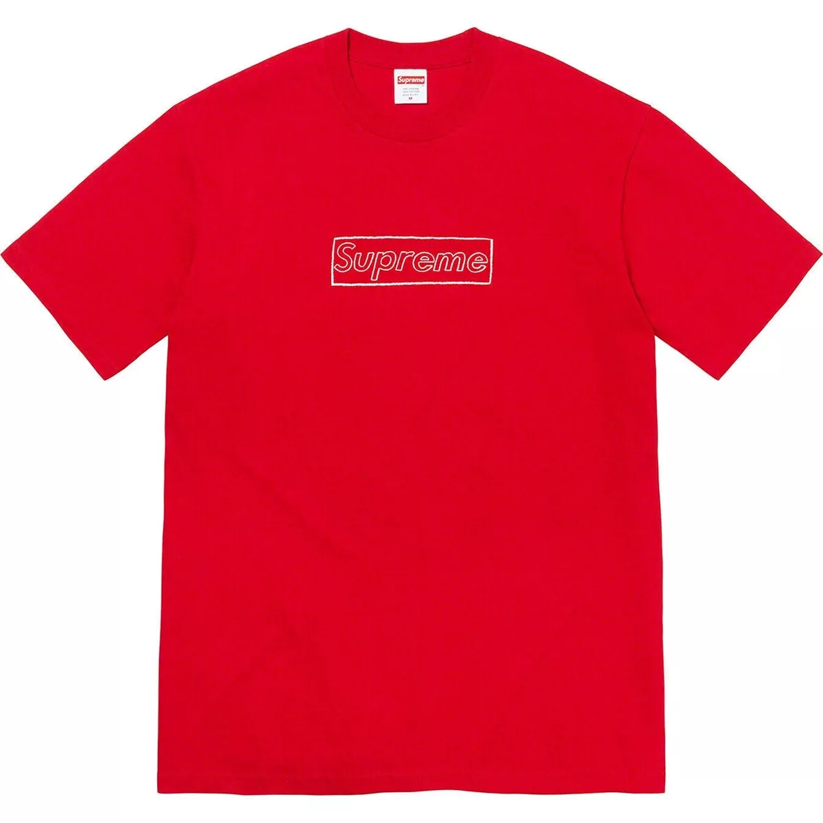 Supreme KAWS Chalk Box Logo Tee Red Size Medium Bogo T Shirt M